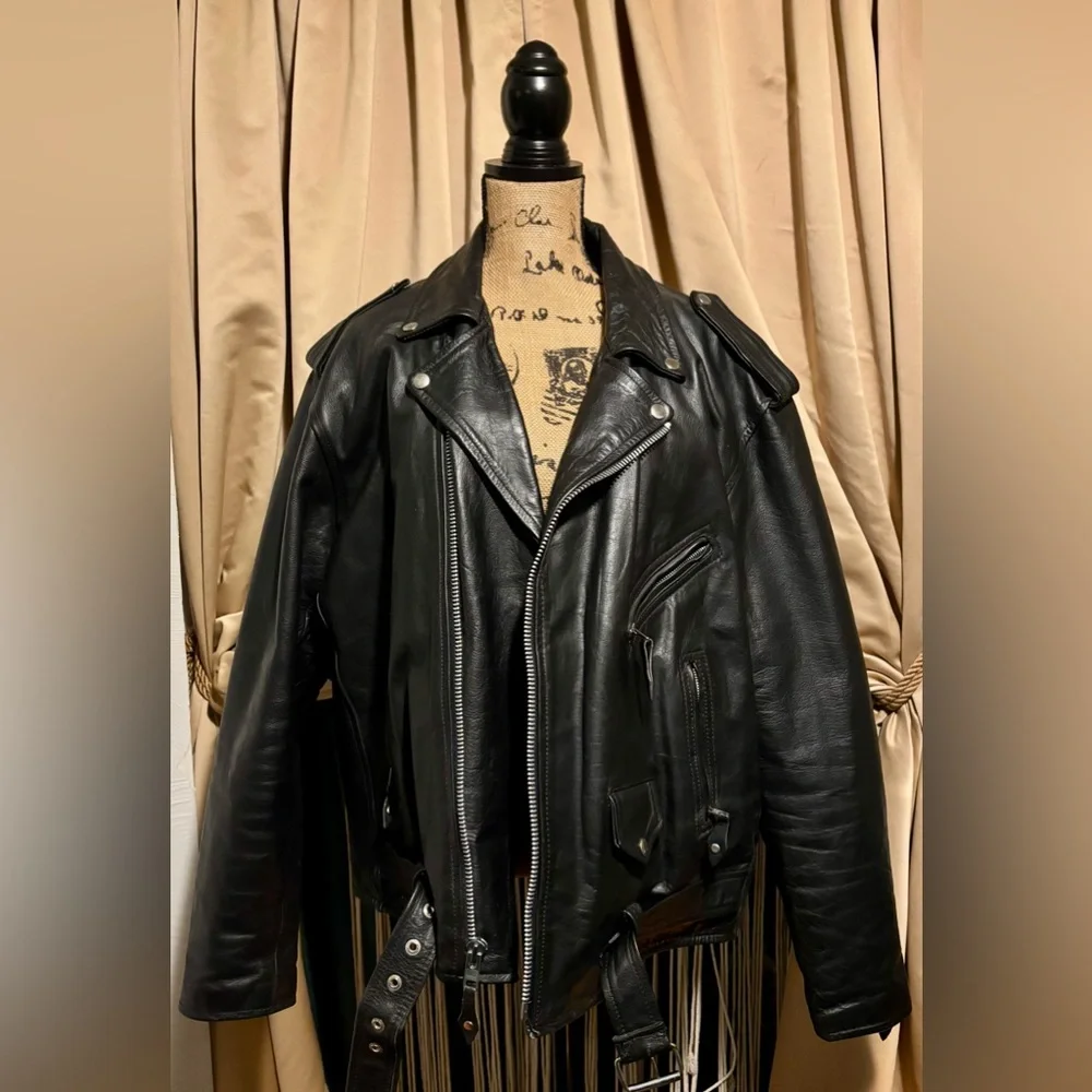 🏍️Z 1 R🏍️TRADITIONAL GENUINE LEATHER MOTORCYCLE BIKER JACKET🕶️